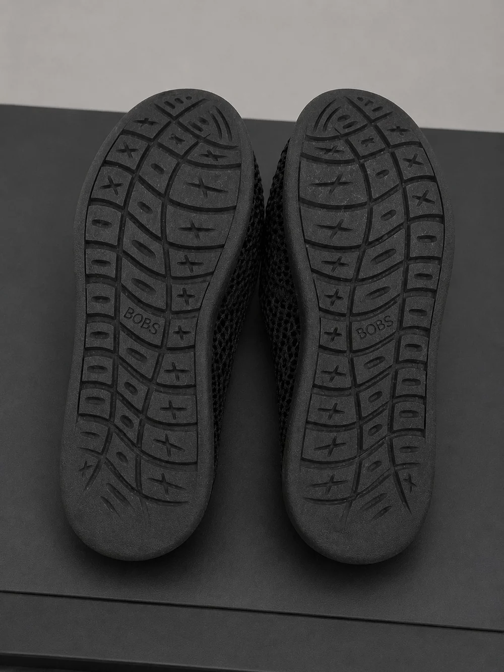 BOBS from Skechers Black Knit Flats Slip On